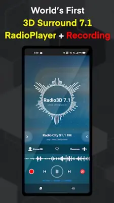 3D 7.1 RadioPlayer + Recording android App screenshot 7